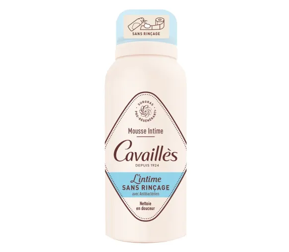 Mousse intime sans rinçage avec antibactérien Cavaillès - flacon de 100ml