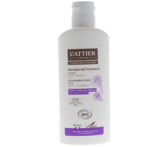 Mousse nettoyante visage bio Cattier - flacon de 150 ml - image 1