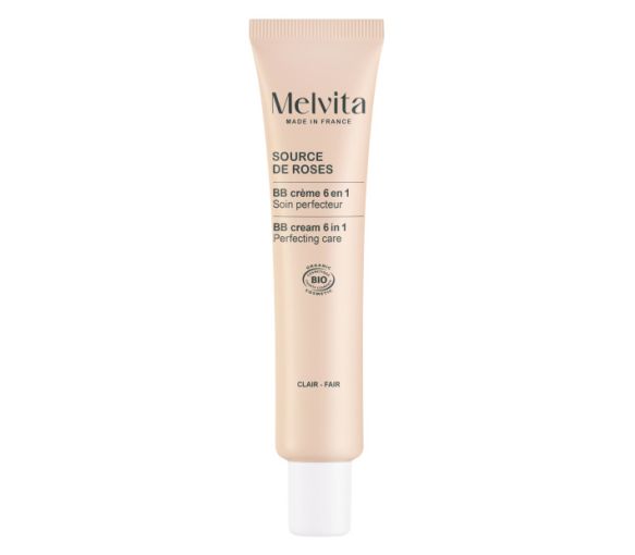 Source de Roses BB crème 6 en 1 bio teinte claire Melvita - tube de 40ml