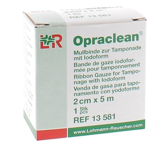 Opraclean Mèche gaze iodoformée 2cmx5m Lohmann & Rauscher - une mèche
