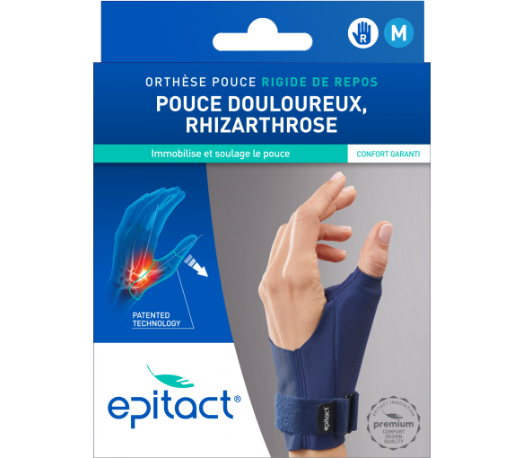 Orthèse pouce droit M rigide de repos Epitact - 1 unité