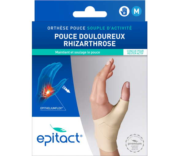 Orthèse souple Pouce Droit taille M Epitact - 1 unité