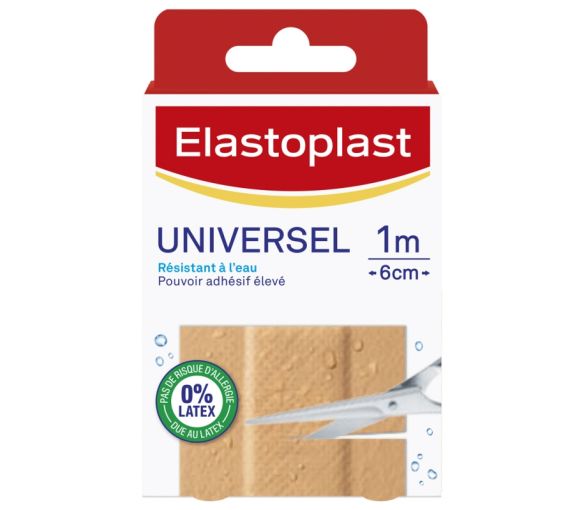 Pansement Universel résistant à l'eau Elastoplast - boîte de 10 pansements 1m x 6cm - image 1