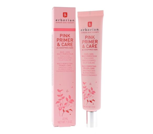 Pink Primer & Care au Diospyros Kaki Base et soin multi-perfecteur Erborian - tube de 45 ml