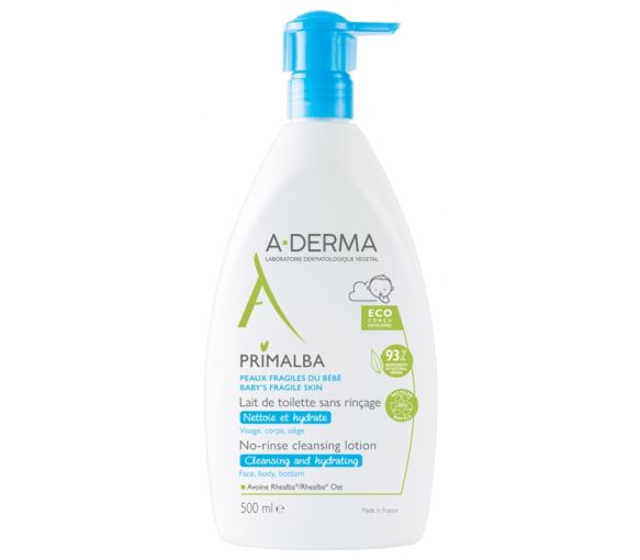 Primalba lait de toilette sans rinçage Aderma - flacon pompe 500 ml - image 1