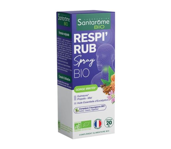 Respi'rub Spray nez et gorge bio Santarome - spray de 20ml
