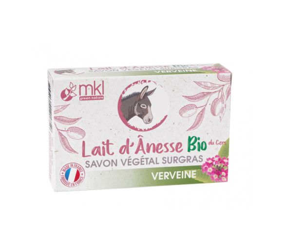 Savon au lait d'anêsse verveine bio MKL Green Nature - pain de 100g - image 1