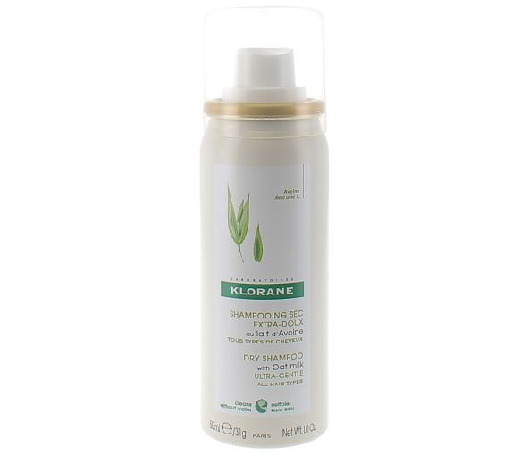 Shampooing sec extra-doux au lait d'Avoine Klorane - spray de 50 ml