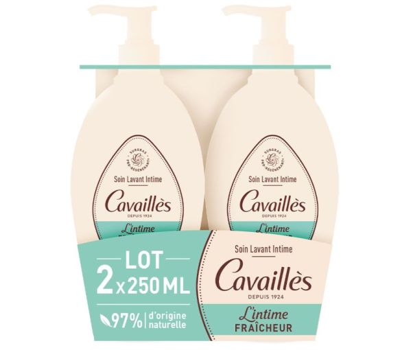 Soin toilette intime fraîcheur Rogé Cavaillès - lot de 2 flacons de 250 ml