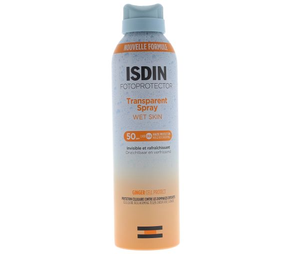 Spray transparent Wet Skin Fotoprotector Isdin - spray de 250ml - image 1