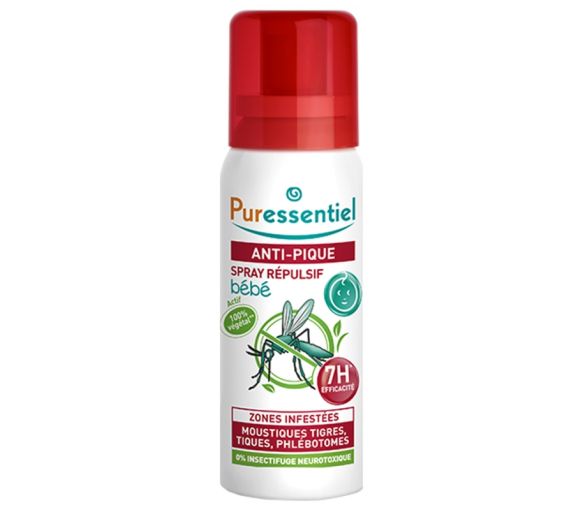 Spray répulsif anti-pique 7h bébé Puressentiel - spray de 60 ml