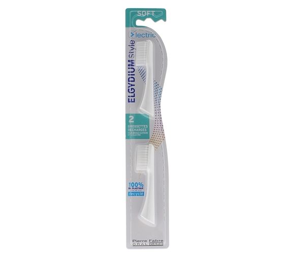 Style Electric Brossettes recharges souple Elgydium - lot de 2 brossettes
