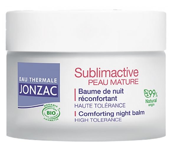 Sublimactive Peau mature Baume de nuit réconfortant bio Eau Thermale Jonzac - pot de 50 ml