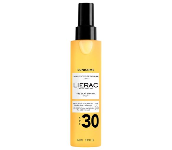 Sunissime L'huile soyeuse solaire corps SPF30 Lierac - spray de 150 ml