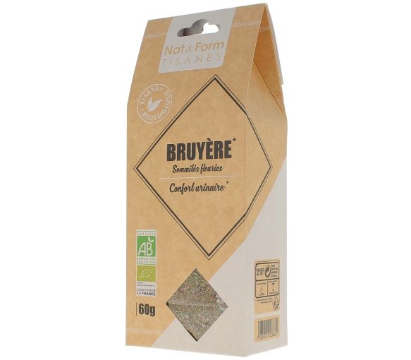 Tisane Bruyère Bio confort urinaire Nat & Form - sachet de 60g