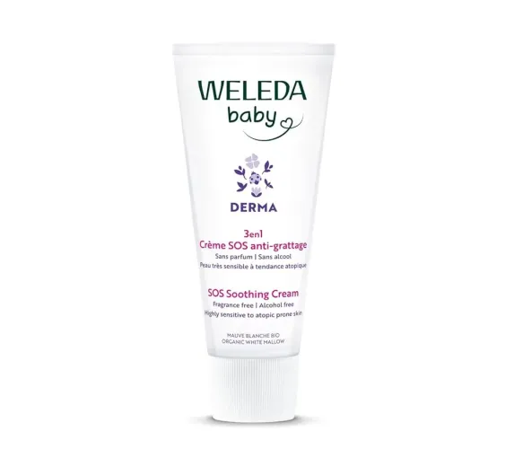 Crème SOS 3 en 1 anti-grattage Weleda Baby Derma - flacon de 50ml