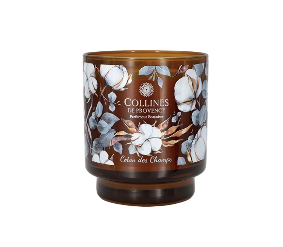 Bougie parfumée coton des champs Collines de Provence - bougie de 220g - image 1