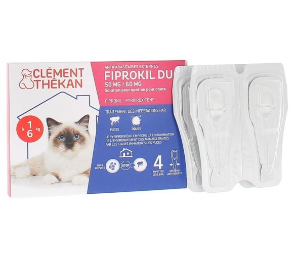 Fiprokil duo chat 50 mg/60 mg Clément-Thékan - image 1