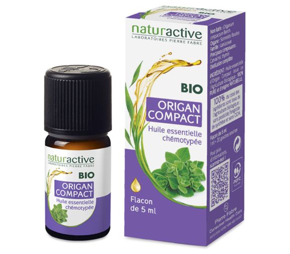 Huile essentielle d'origan compact bio Naturactive - flacon de 5 ml