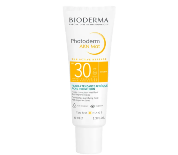 Photoderm AKN Mat fluide solaire SPF30 Bioderma - tube de 40ml