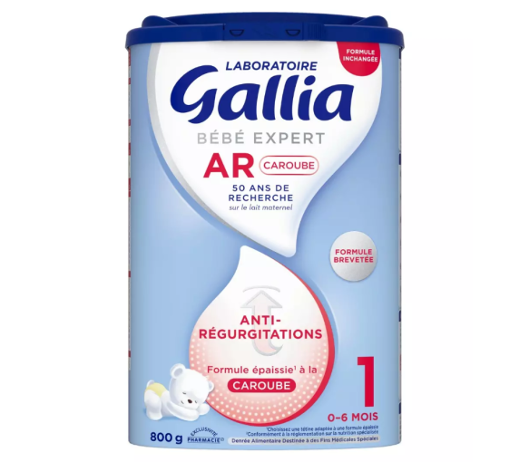 Bébé Expert AR Caroube Lait en poudre 1er âge Gallia - pot de 800g