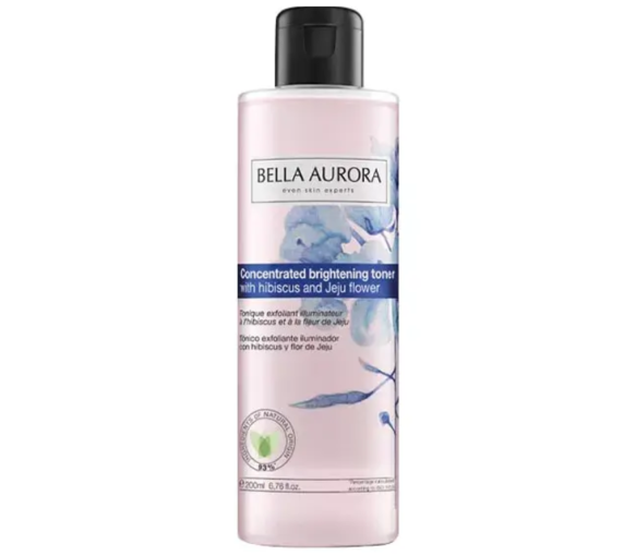 Lotion tonique exfoliante illuminatrice Bella Aurora - flacon de 200ml