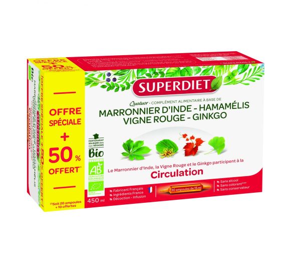 Quatuor Vigne Rouge Circulation Bio Super Diet - boite de - image 1