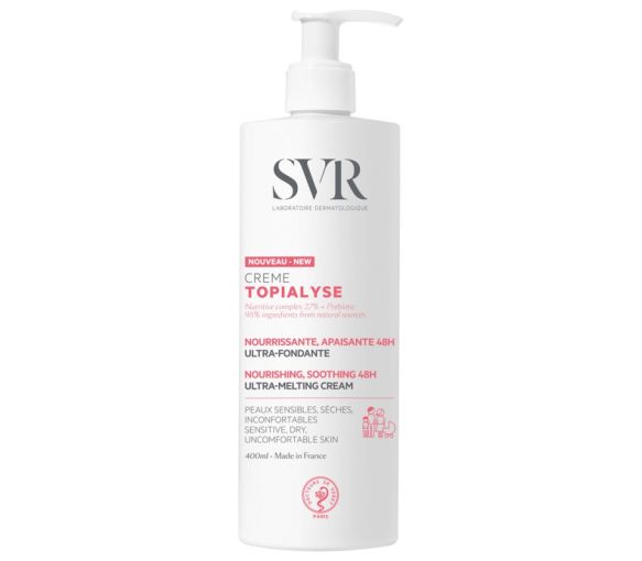 Topialyse Crème nourrissante apaisante 48H SVR - flacon-pompe de 400 ml