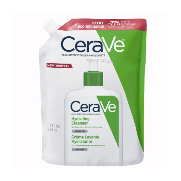 Crème lavante hydratante Cerave - éco-recharge de 473ml