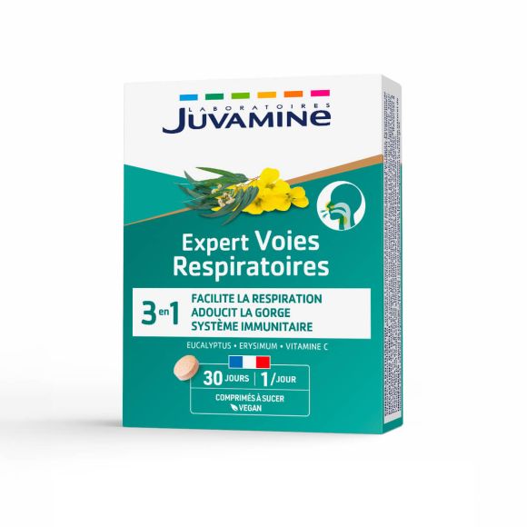 Expert voies respiratoires Juvamine - boîte de 30 comprimés à sucer