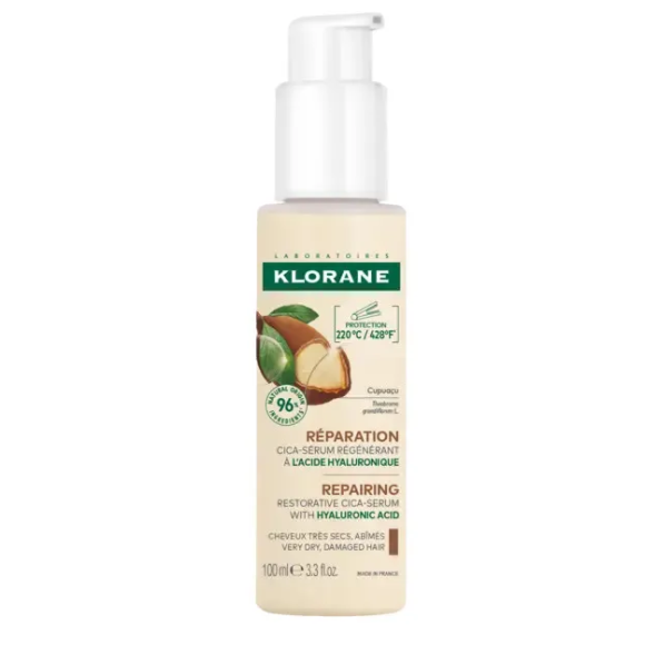 Cica-sérum régénérant à l'acide hyaluronique au Cupuaçu Klorane - flacon-pompe de 100ml