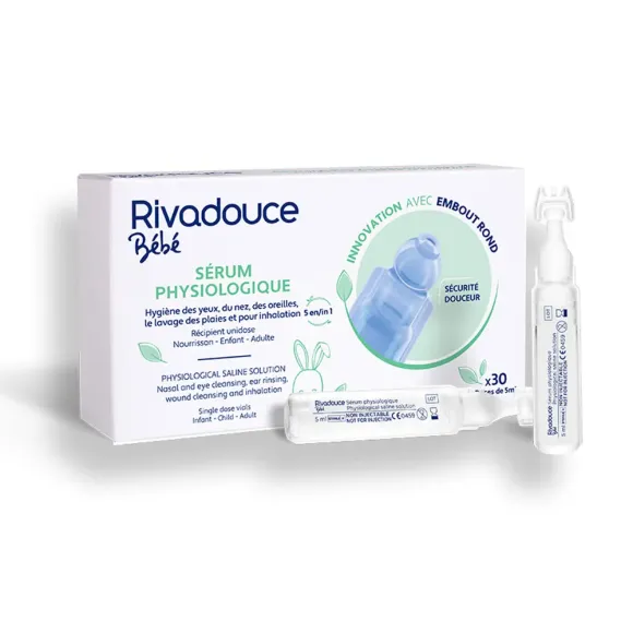 Sérum physiologique bébé Rivadouce - boite de 30 doses de 5ml