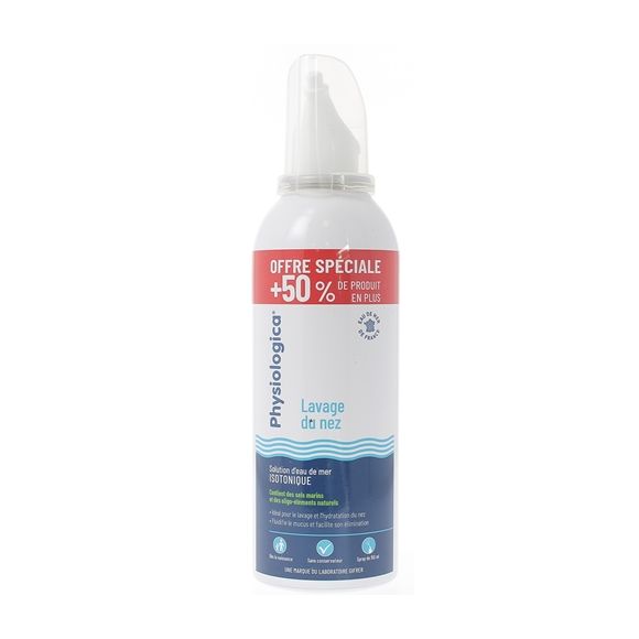 Physiologica lavage du nez solution d'eau de mer isotonique spray Gifrer - spray de 150ml