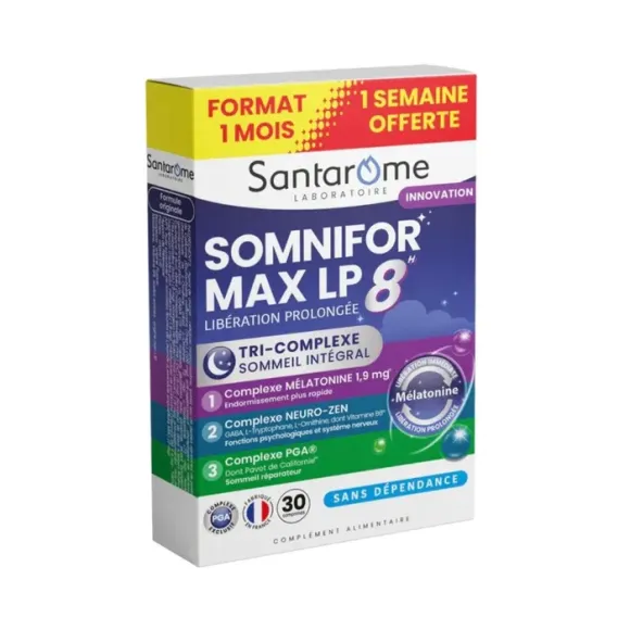 Somnifor max LP 8h Santarome - boite de 30 comprimés