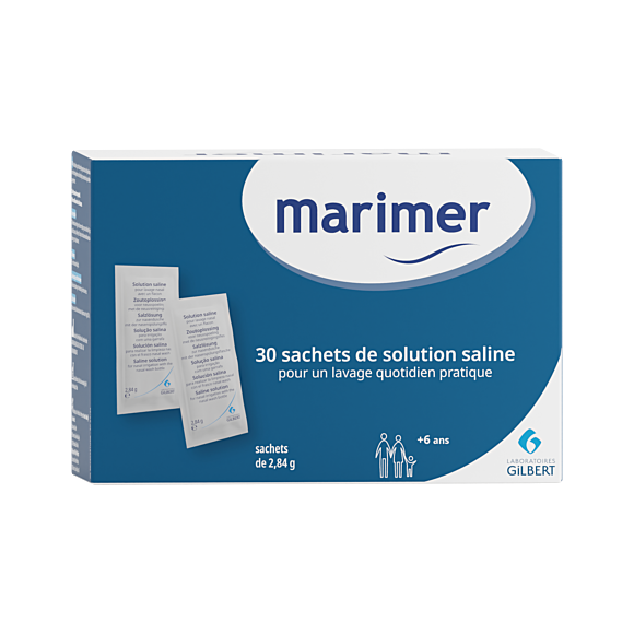 Marimer solution saline pour lavage nasal - boîte de 30 sachets