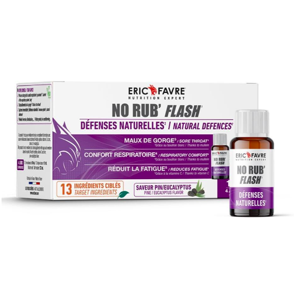 No rub'flash défenses naturelles Eric Favre - boîte de 12 shots de 10ml