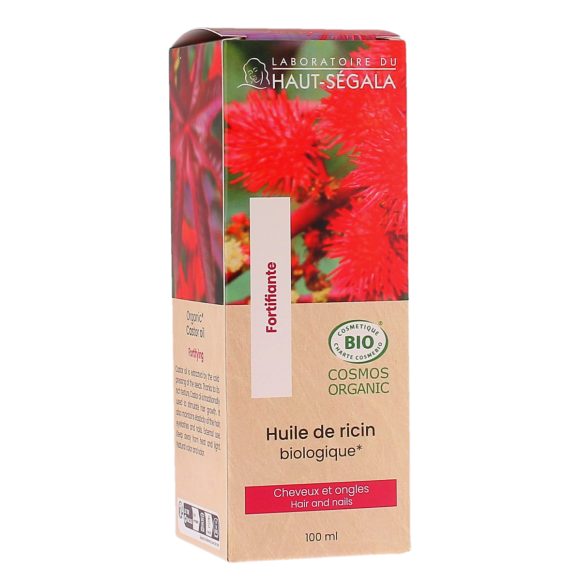 Huile de ricin bio Laboratoire du Haut-Ségala - flacon pompe de 100ml