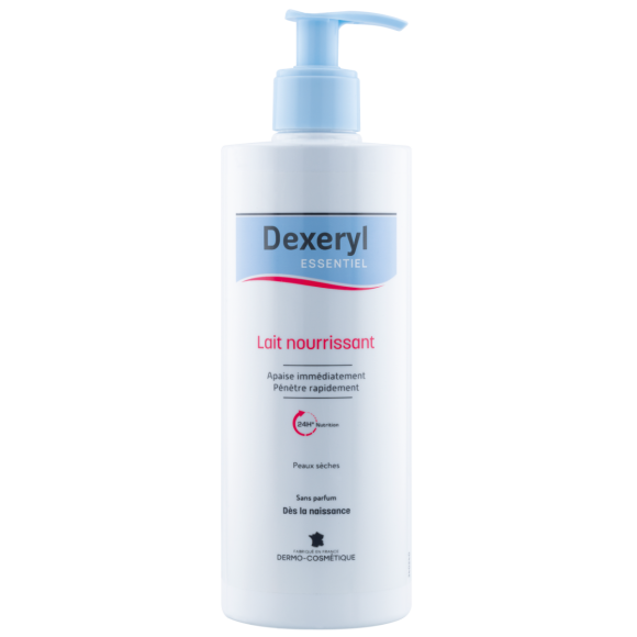 Lait riche nourrissant sans parfum Dexeryl Essentiel - flacon pompe de 500 ml