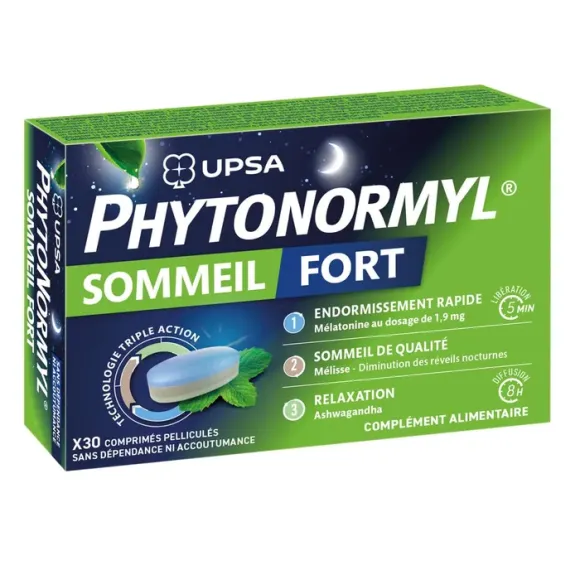 Phytonormyl Sommeil fort Upsa - boite de 30 comprimés