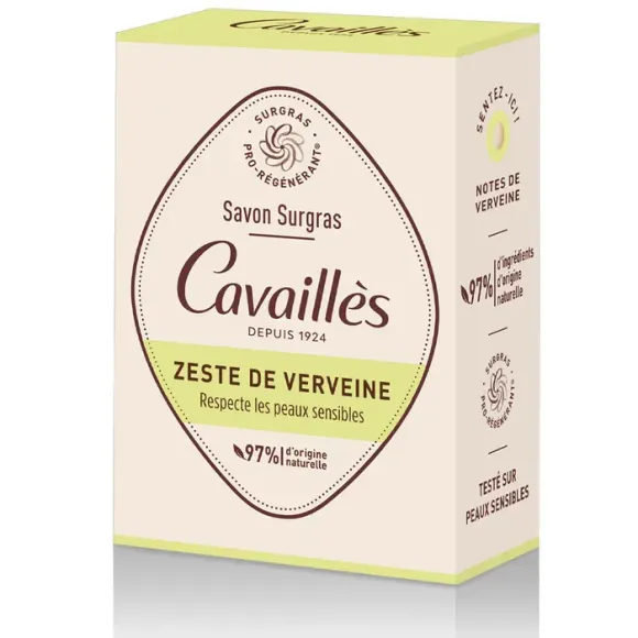 Savon surgras zeste de verveine Rogé Cavaillès - pain de 100g