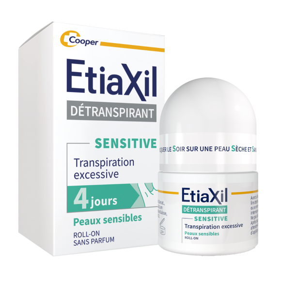 Etiaxil détranspirant aisselles peaux sensibles Cooper - roll-on de 15ml