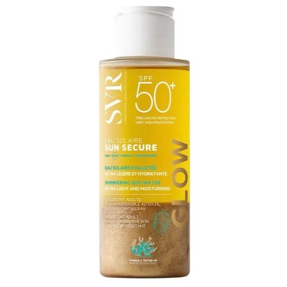Sun Secure Glow eau solaire pailletée SPF50+ SVR - flacon de 100ml