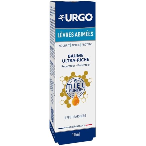 Baume ultra-riche lèvres abimées au miel Urgo - tube de 10ml