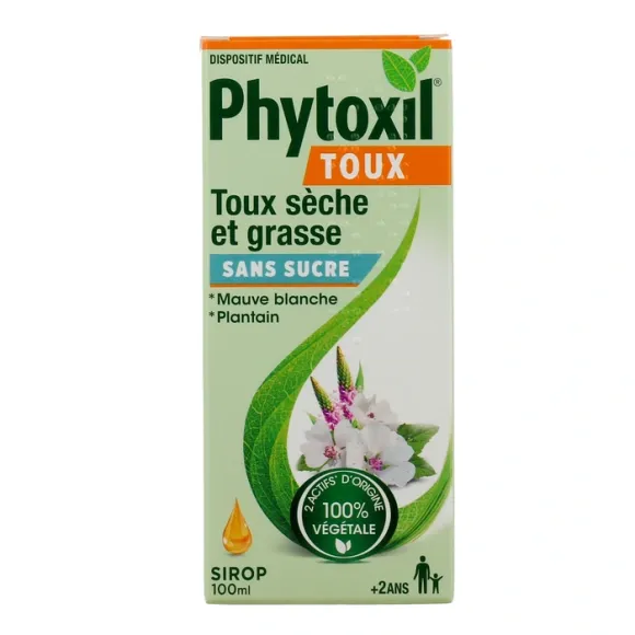 Phytoxil sirop toux sèche et grasse sans sucre - flacon de 100ml