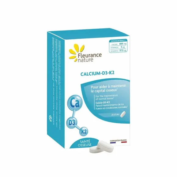 Calcium D3 K2 Fleurance nature - boîte de 60 comprimés 