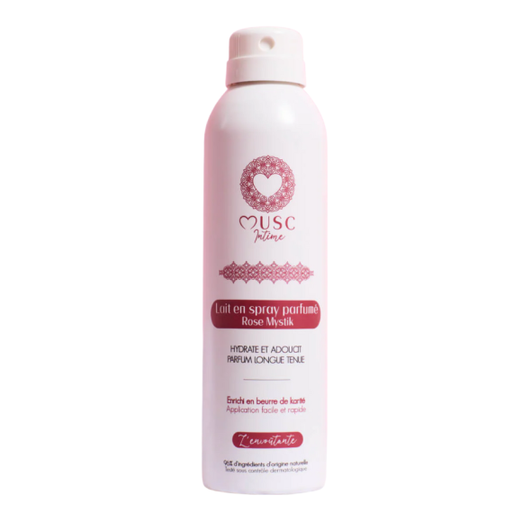 Lait en spray parfumé rose mystik l'envoûtante Musc Intime - flacon-pompe de 200ml