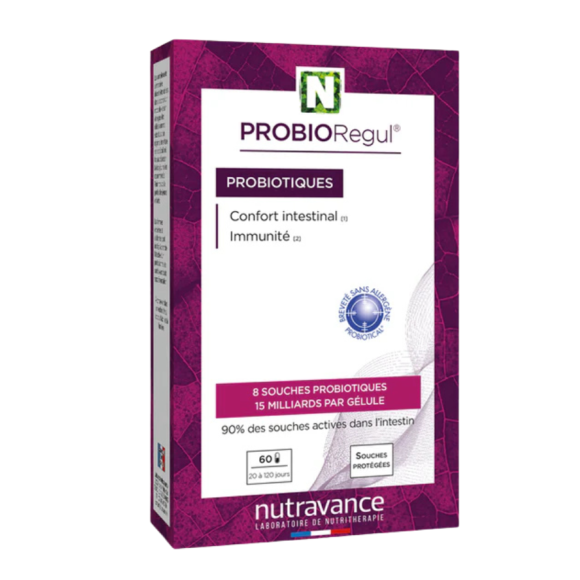ProbioRegul probiotiques Nutravance - boîte de 60 gélules