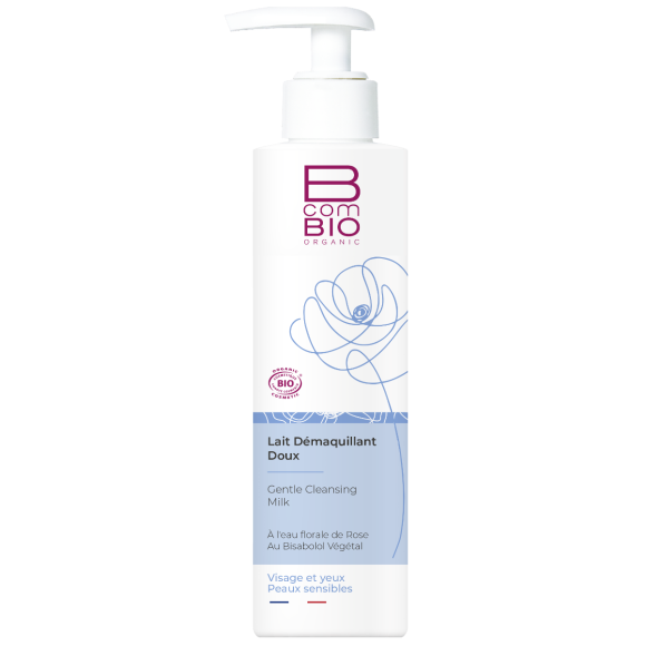 Lait démaquillant doux BcomBIO - flacon pompe de 200 ml