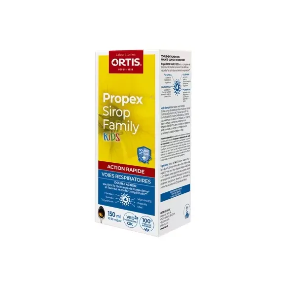 Propex sirop family kids voies respiratoires Ortis - flacon de 150ml