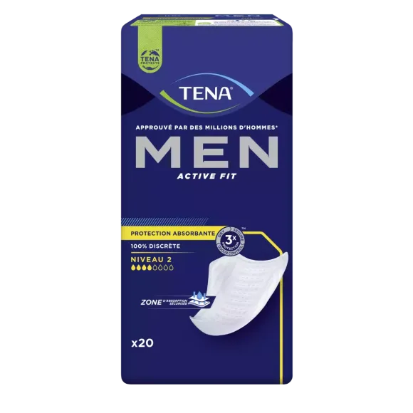 Protection absorbante pour hommes niveau 2 Tena - 20 serviettes